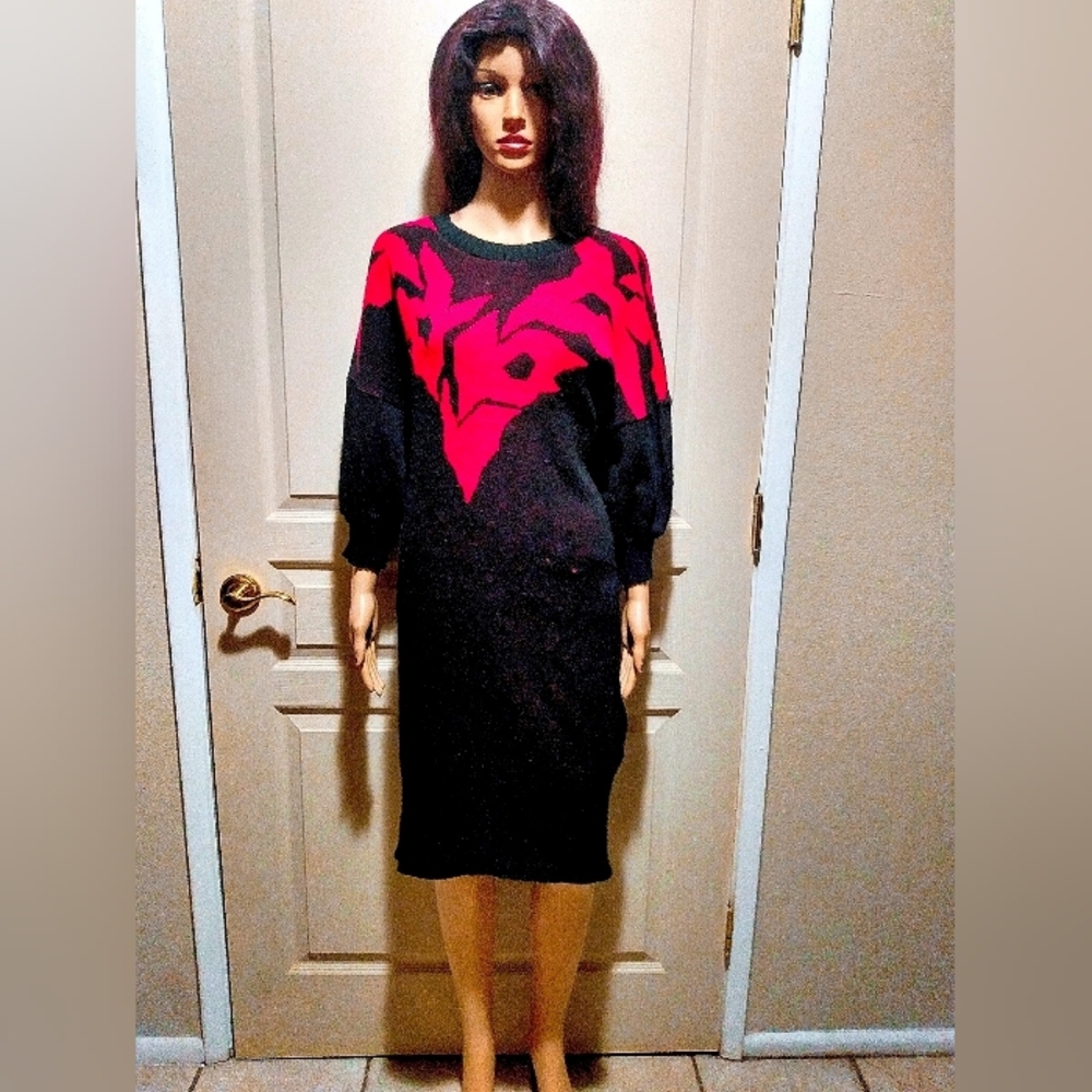 Vintage Dorothy Knit Wear Sweater Dress.